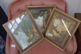 GROUP THREE GILT FRAMED REPRODUCTION PRINTS ONE TO INC CATHEDRAL