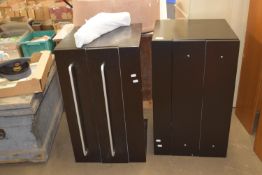 TWO MODERN BLACK DRAWER UNITS, 70CM WIDE