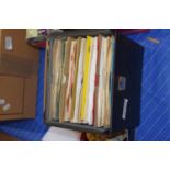 CASE CONTAINING 45RPM RECORDS