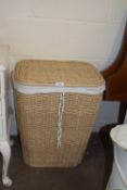 MODERN WICKER LAUNDRY BASKET, 60CM HIGH