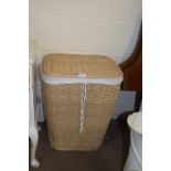 MODERN WICKER LAUNDRY BASKET, 60CM HIGH