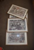 GROUP FOUR REPRODUCTION PRINTS BY PICK OF TRAIN SCENES ETC