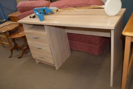 MODERN LAMINATE THREE DRAWER DESK, 120CM WIDE