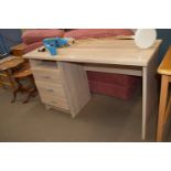 MODERN LAMINATE THREE DRAWER DESK, 120CM WIDE