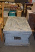 20TH CENTURY WOODEN BLANKET BOX, 80CM WIDE