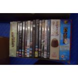 BOX CONTAINING DVDS - DAYS OF GLORY, 12 YEARS A SLAVE, WOLF HALL ETC