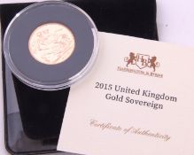 Elizabeth II sovereign dated 2015