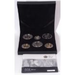 Elizabeth II "Family Silver" six coin set 2009 comprising £5, 2 x £2, £2 (Britannia), £1 and 50p,