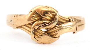 Antique 18ct gold knot ring, 2.4gms, size M
