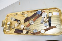 TRAY CONTAINING GENTS WRIST WATCHES