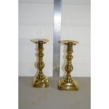 PAIR OF BRASS CANDLESTICKS