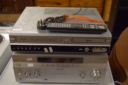 SONY SEVEN CHANNEL AMPLIFIER TOGETHER WITH A SANYO VIDEO RECORDER