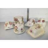 POTTERY CHEESE DISHES AND COVERS