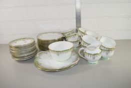 TEA WARES BY ROYAL DOULTON IN THE TIVOLI PATTERN COMPRISING SANDWICH PLATE, SIDE PLATES, CUPS AND