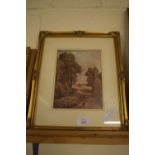 FRAMED PRINT OF A SIDNEY PERCY PAINTING IN ORNATE GILT FRAME, APPROX 29 X 34CM