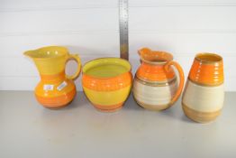 SHELLEY ART DECO JUGS AND A VASE