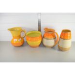 SHELLEY ART DECO JUGS AND A VASE