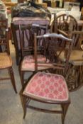 PAIR OF ORNATELY DECORATED BEDROOM CHAIRS