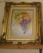 SMALL GILT FRAMED PICTURE OF FRUIT, 34 X 40CM