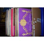 BOX CONTAINING LPS, POP MUSIC AND SOME CLASSICAL