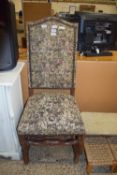UPHOLSTERED RUSTIC STYLE CHAIR, HEIGHT APPROX 112CM