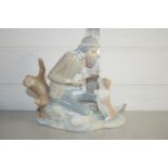 LLADRO MODEL OF A YOUNG GIRL WITH A PUPPY