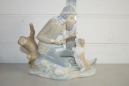 LLADRO MODEL OF A YOUNG GIRL WITH A PUPPY