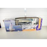 BOXED MODEL OF A RACING YACHT "THE B SQUARE RACING TEAM"