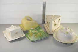 POTTERY CHEESE DISHES AND COVERS