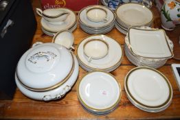 QUANTITY OF DINNER WARES BY BRIDGEWOOD AND SOME PARAGON WARES, DINNER PLATES, SOUP BOWLS, SIDE