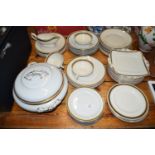 QUANTITY OF DINNER WARES BY BRIDGEWOOD AND SOME PARAGON WARES, DINNER PLATES, SOUP BOWLS, SIDE