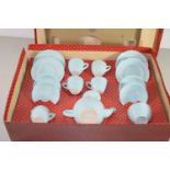 BOXED CERAMIC TEA SET, MINIATURE