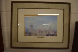 FRAMED PRINT OF THE HOUSES OF PARLIAMENT, APPROX 86 X 69CM