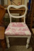 PAINTED VICTORIAN BALLOON BACK DINING CHAIR, HEIGHT APPROX 83CM