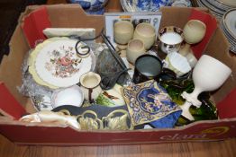GROUP OF BLUE AND WHITE WARES ETC
