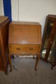 SMALL FALL FRONT BUREAU WITH FITTED INTERIOR, WIDTH APPROX 54CM