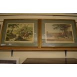 SET OF FOUR FRENCH HUNTING PRINTS, EACH APPROX 34 X 46CM