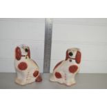 PAIR OF STAFFORDSHIRE DOGS