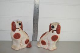 PAIR OF STAFFORDSHIRE DOGS