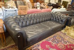 LARGE THREE SEATER CHESTERFIELD, LENGTH APPROX 270CM