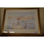 FRAMED PRINT DEPICTING FORT ST ANGELO, MALTA