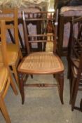 SMALL CANE SEATED BEDROOM CHAIR