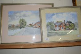 WATERCOLOUR THE VILLAGE MAID AND OLD RECTORY LOUND