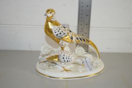 CROWN STAFFORDSHIRE MODEL OF PHEASANTS