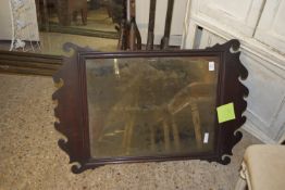 VINTAGE WOODEN FRAMED MIRROR (A/F) APPROX 58 X 84CM