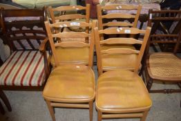 SET OF FOUR LADDERBACK KITCHEN CHAIRS