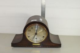 WOODEN MANTEL CLOCK BY W R BULLEN, NORWICH