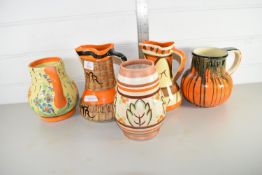 QUANTITY OF ART DECO JUGS BY MYOTT AND OTHERS