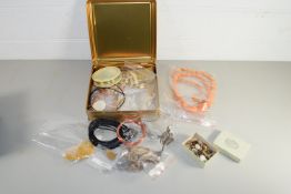 BOX CONTAINING COSTUME JEWELLERY