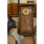 LATE 19TH/EARLY 20TH CENTURY MAHOGANY CASED WALL CLOCK